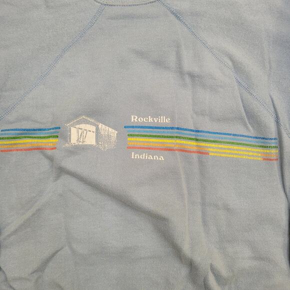 Vintage 70s Rockvile Indiana Sweatshirt Womens Medium 18x23 - Picture 10 of 14